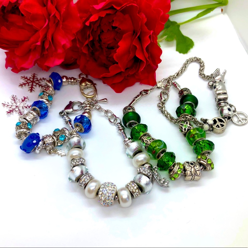 Charm Bracelet Lot Set of Four